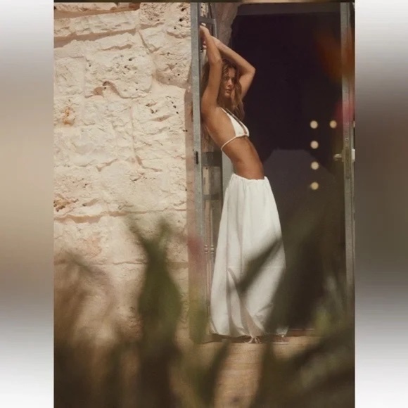 ZARA NYLON BALLOON MIDI SKIRT M - Picture 3 of 8